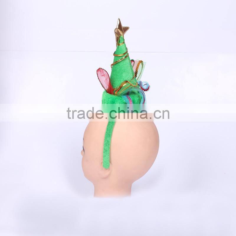 Factory sale Novelty Green Sequin Christmas Tree Headband Christmas Xmas Festive Headband