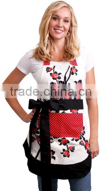 Fashion Flower Cooking Apron Hot Sale Guangzhou