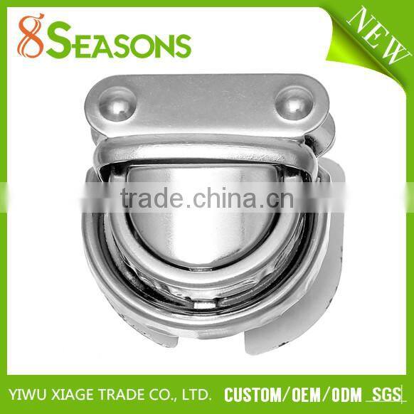 Custom Silver Tone Small Bag Twist Turn Metal Lock For Purses