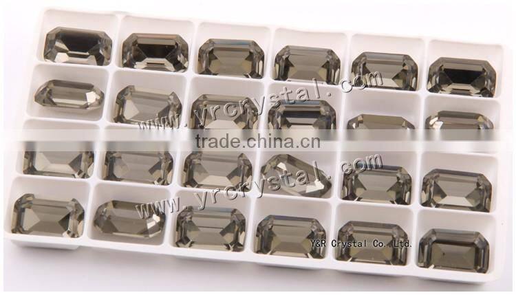 4610 fancy cut fancy crystal glass stone 10*14mm octagon crystal for apparel