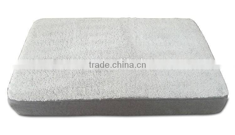 Two seasons waterproof linen-like fabric gel memory foam pet bed