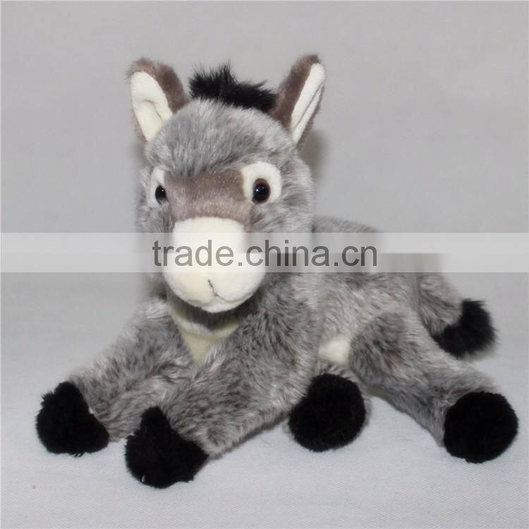 Cute design custom design high quality lifelike stuffed donkey donkey plush toy