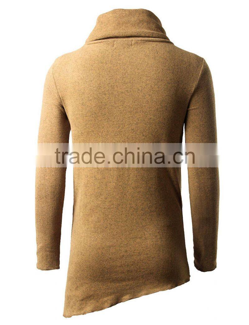 Wholesale Shawl neck Long length pullover manufacturer