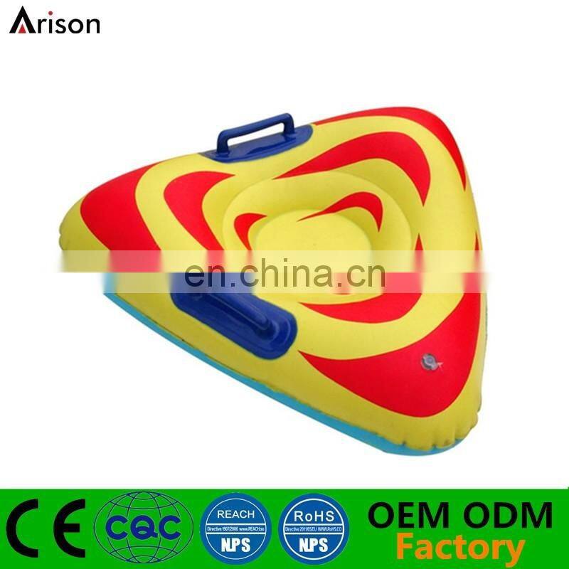 CMYK printing inflatable triangle ski board inflatable snow board inflatable ski tube