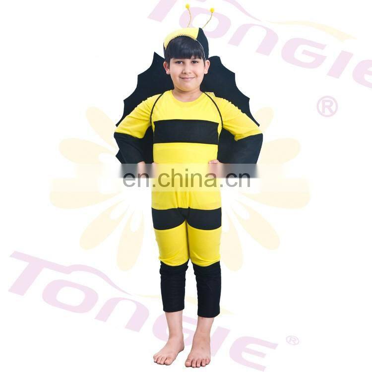 2015 Newest Yellow Bee costume Kids Animal Movie cosplay Costumes with wing