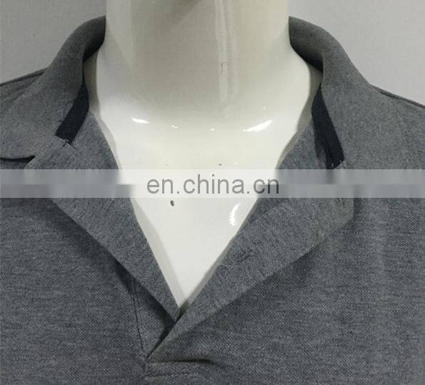 2016 Men's gray color polo t-shirt without embroidery