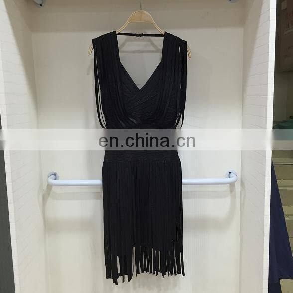 Amigo 2017 Summer Bandage golden print Fringe Rayon Spande Sey Women Summer Bandage Dress