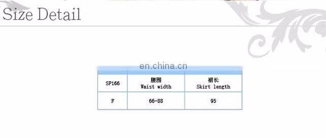 Steampunk laces and mesh asymmetrical cut long skirt