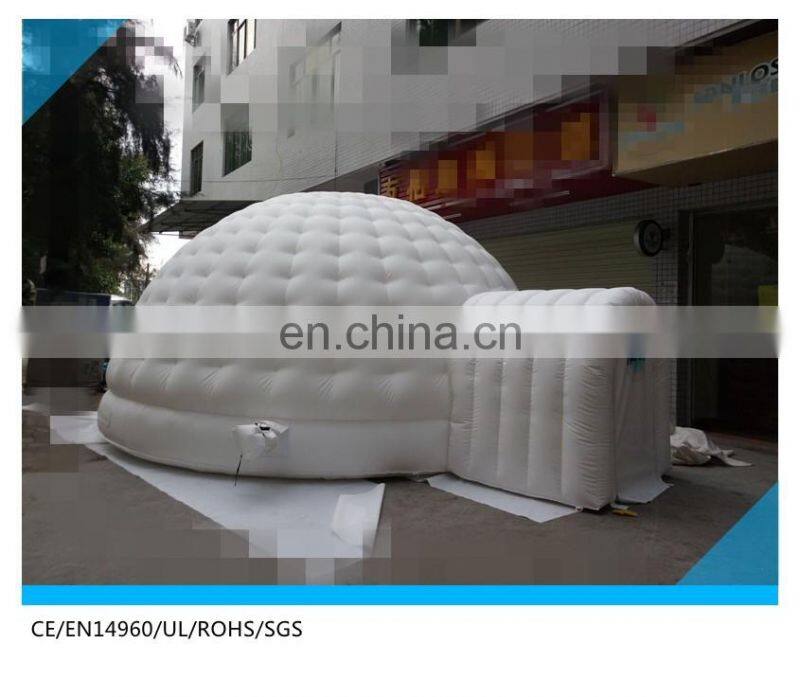 5 meter diameter outdoor inflatable air dome /white inflatable disco dome with tunnel