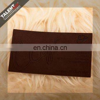 custom PU back patches denim leather label for jeans garment
