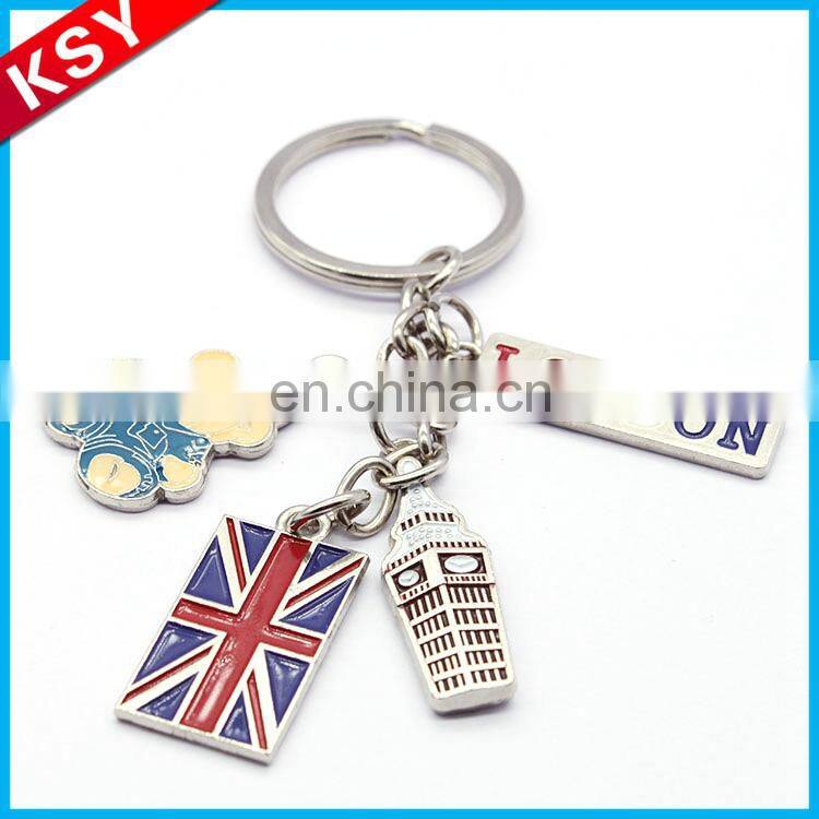 2017 New Products Innovative Product Train Christmas Gift Mini Metal Yellow Pet Tree Keychain