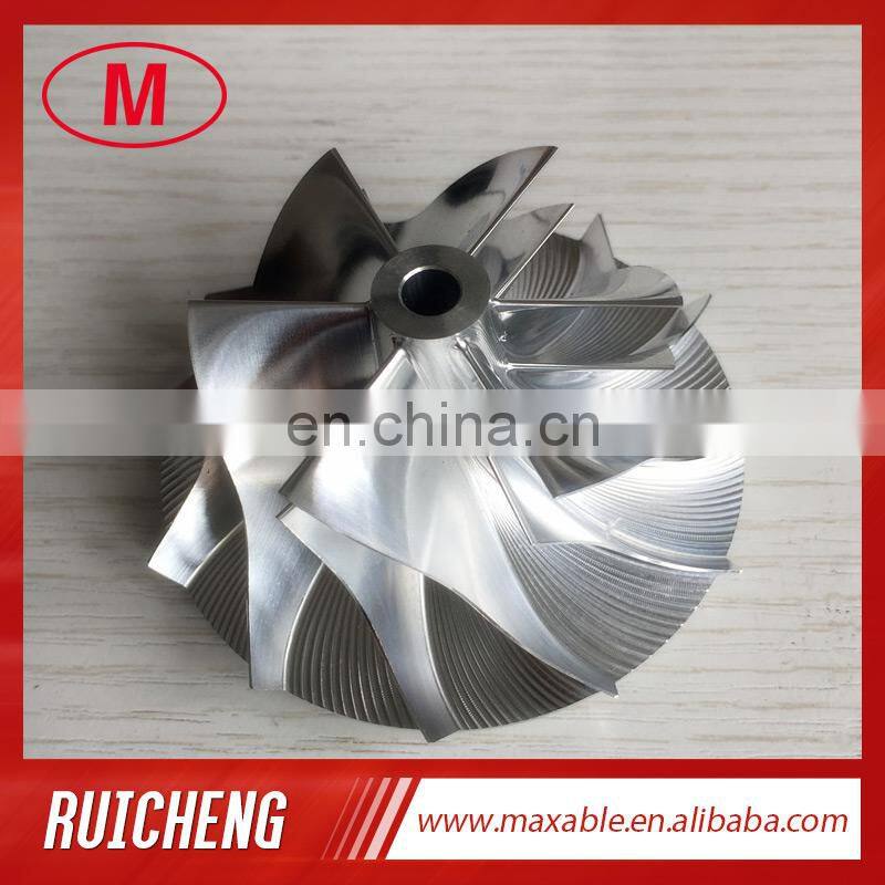 T04E 6+6 blades 53.87/76.07mm 448048-0004 turbocharger billet/milling/aluminum 2618 compressor wheel for 451567-0001/452240-000