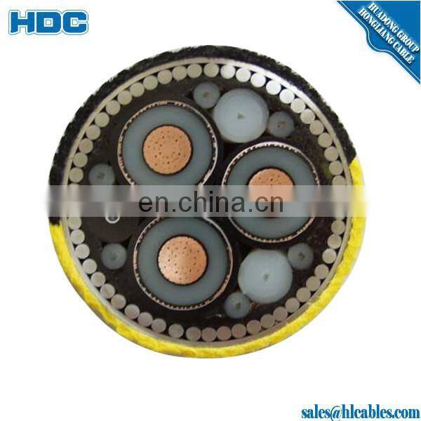Mauritius Best selling Three core 22kv grade Underground 300mm2 XLPE Cu cable supplier
