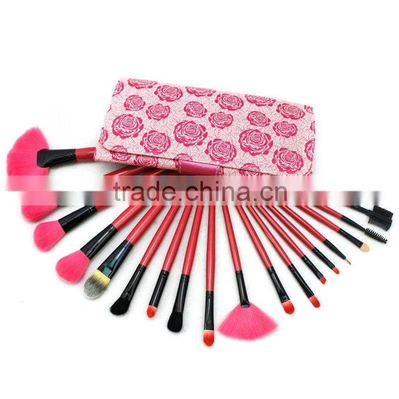 go pro makeup brush / cosmetic makeup brush set / 18 pcs rose pink makeup brush set