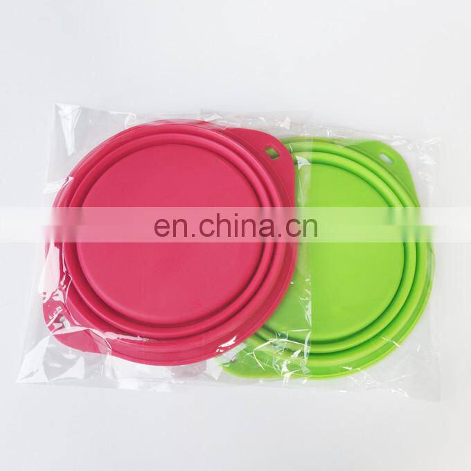 High quality durable PDA silicone double ear pet travel bowl with good service