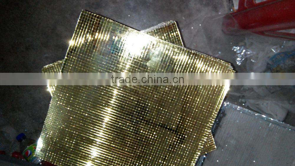 1.8mm thick 5x5mm bronze color mirror mosaic for disco ball