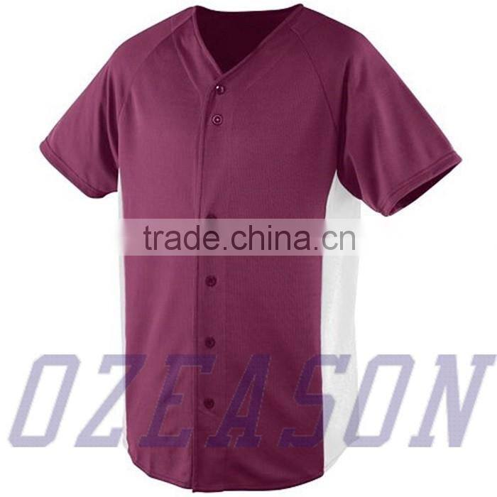 China Cheap Blank Baseball Jerseys,Fashion Plain Baseball Shirts