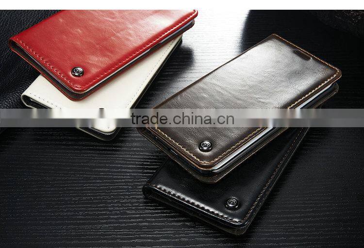 Handmade genuine leather back cover with card holder phone cases for iphone 6 plus bulk buy from alibaba china