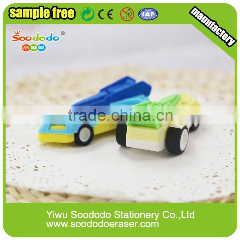 Car shaped eraser for stationery
