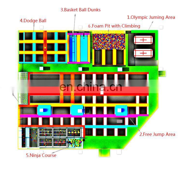 Cheap price professional commercial gymnastic equipment prices rectangle trampoline for indoor trampoline park