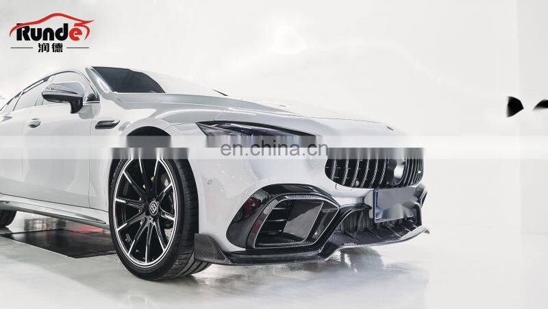 Runde Car Modification Hot Sales Carbon Fiber Front Rear Lip Side Skirts BABU Style Body Kit For 2018 Mercedes Benz Amg GT63S