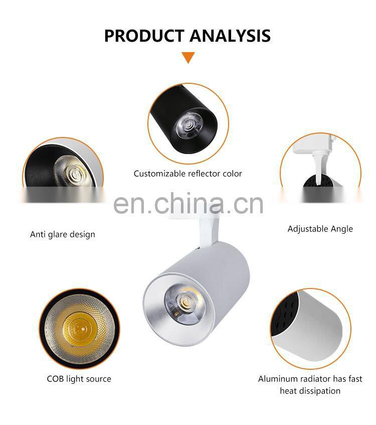 ALLWAY Adjust Spot Light Track Lamp Ceiling Downlight Stage Lighting COB Led Track Spotlight