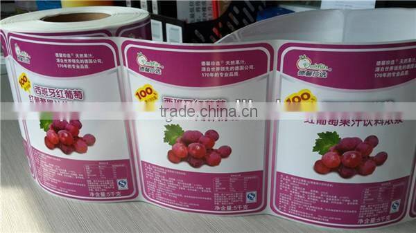 custom adhesive food sticker