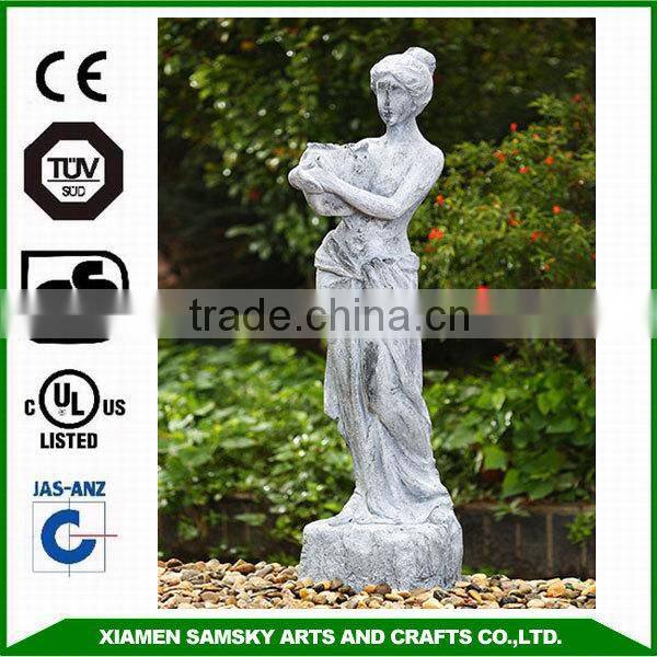 garden ornaments fiberglass african lady fountain