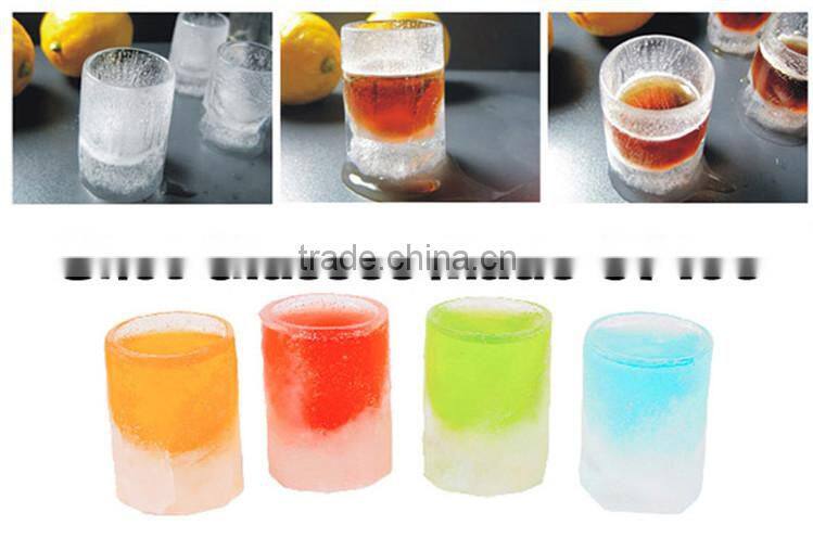 2015 Hot selling cup shaped silicone ice cube tray in hot summer