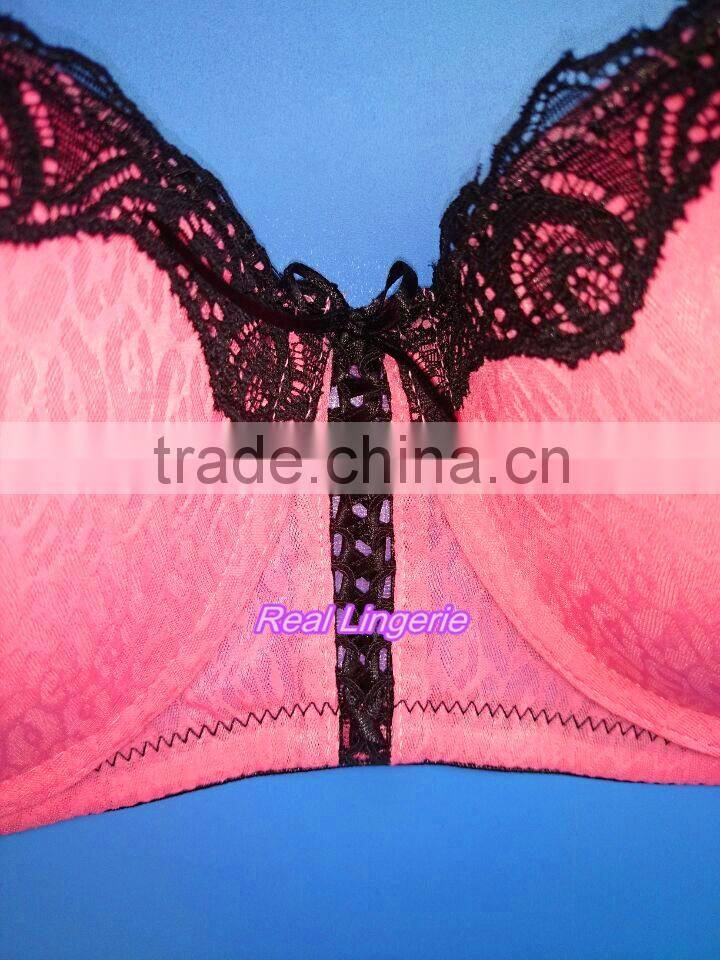Leopard Jacquard Lace Underwear Set, Plus Size Bra Set
