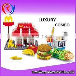 Plastic funny kitchen set for kids food fake