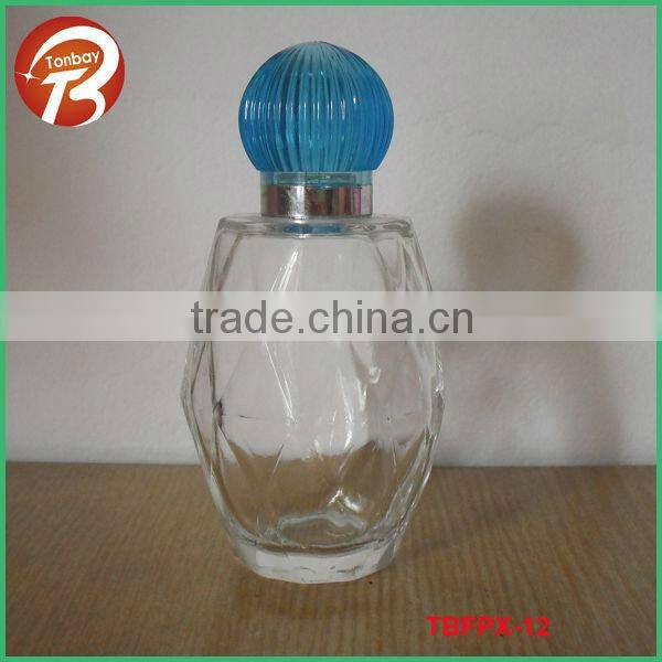 EMPTY 50ml RECTANGULAR PERFUME BOTTLE WITH UV SHOULDER PS CAPTBFPX-22