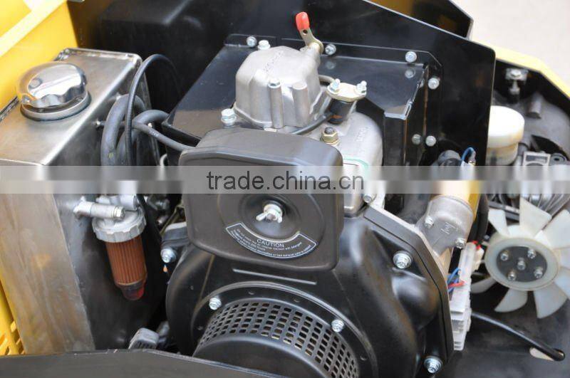 mini compactor,vibratory,ride-on double drum road compactor,Japan engine and bearing 9HP,CE certification
