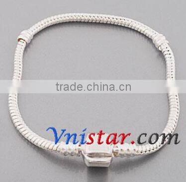 Vnisatr antique silver plated handbag shaped european beads jewelry with born to shop stamped fit for bracelet pbd2391