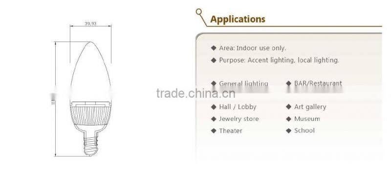 3.7W LED candle light E14