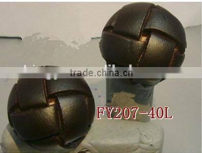 Genuine Leather Braided Coats Button
