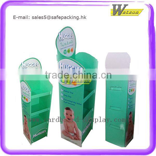 Supermarket Baby Products Paper Promotion Floor Shelf Display