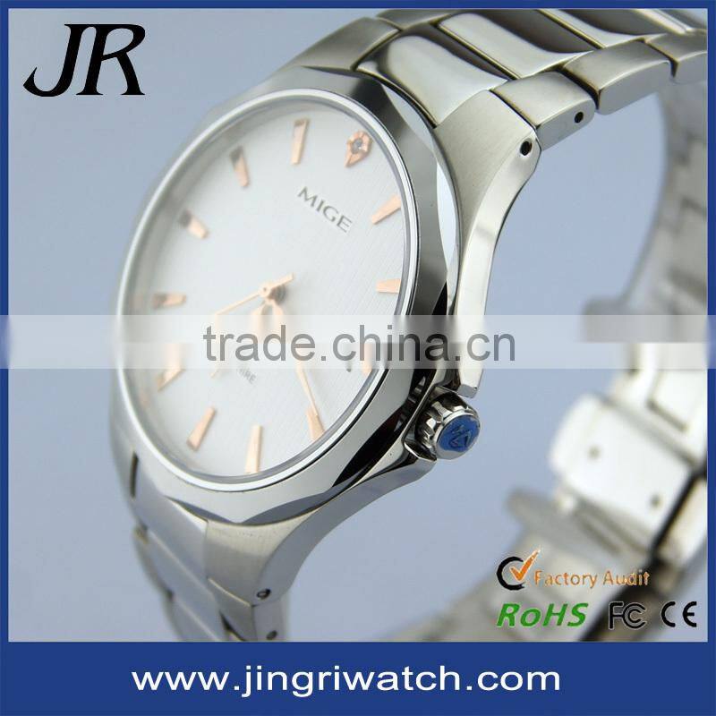 Japan quartz movt wholesale stainless steel back water resistant oem brand watch