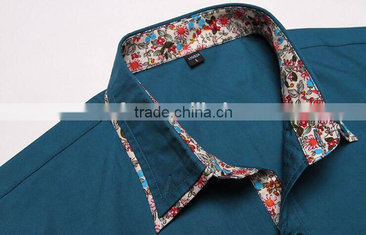 Green Floral Border Business Custom Shirt