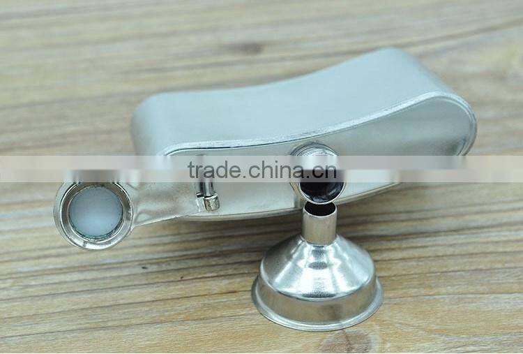 4oz Stainless Steel Liquor wine Flask with Hinged Screw-On Cap DHL Freeshipping