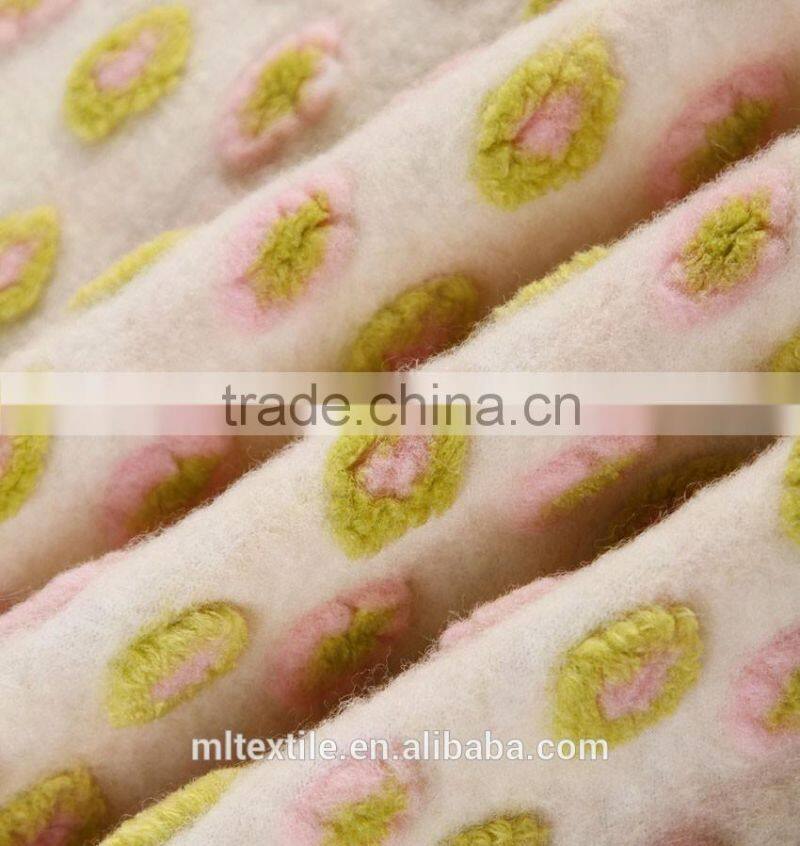 50%Wool/15%acrylic fabric/35%Polyester jacquard Wool fabric