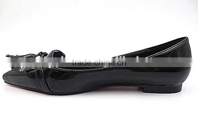ladies flat casual shoes flat pointed toe shoes with flower