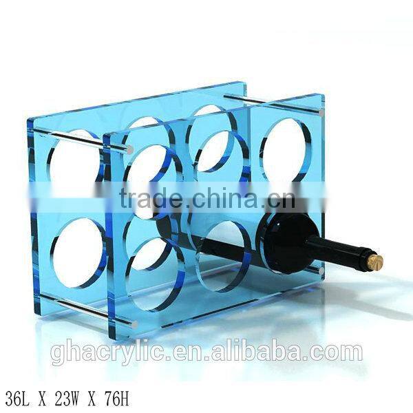 GH-RZ256 High quality Rectangle acrylic wine display rack, Colorful acrylic display rack