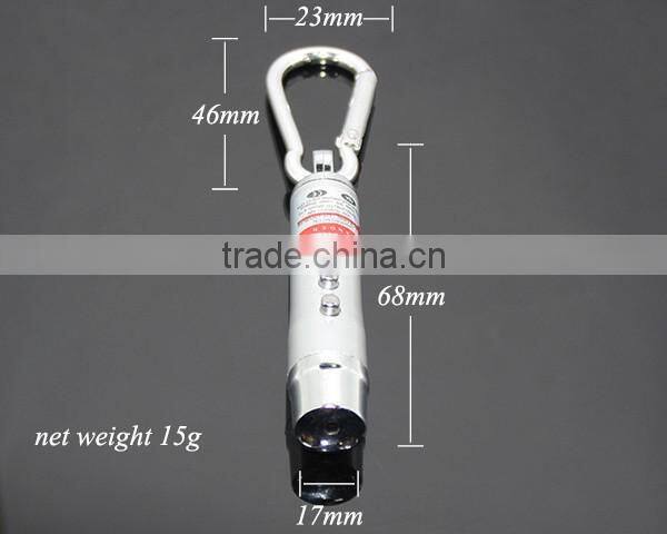 Mini LED Flashlight Torch Lamp Aluminum Carabiner UV Money Detector Electric LED Light Keychain Torch