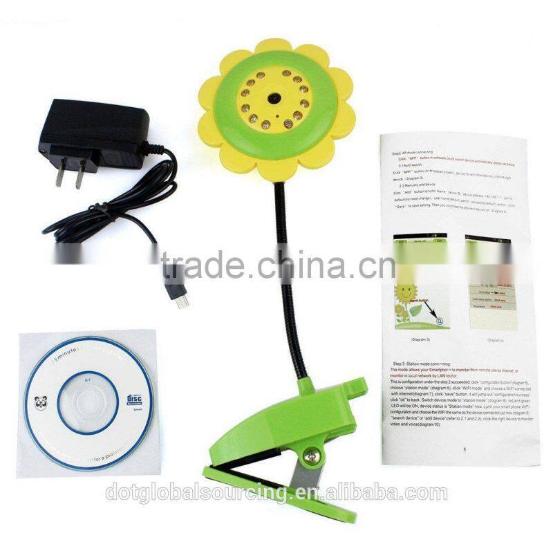Flower WIFI Camera Baby Monitor Night Vision Function Built-in Mic support Video Record