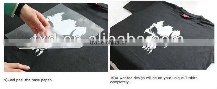 high quality Rose red heat transfer pu sticker for fabric, PU transfer vinyl sticker