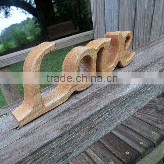 Decorative wood LOVE sign shelf sitter word art