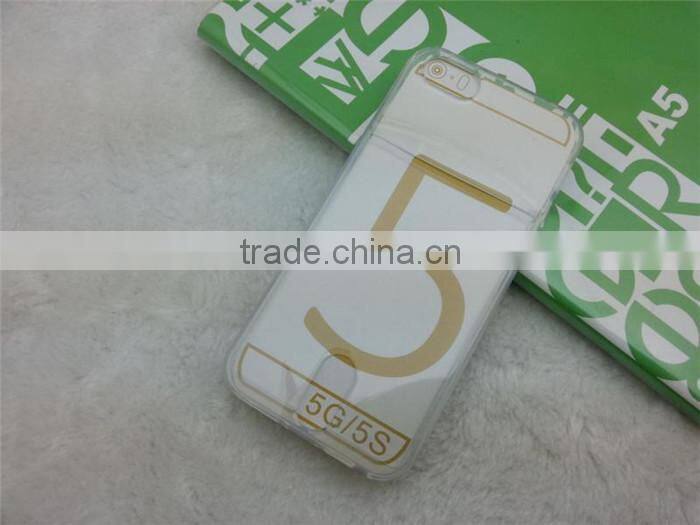 Ultra thin for Iphone 6 Case Transparent TPU Cases with Card Slot