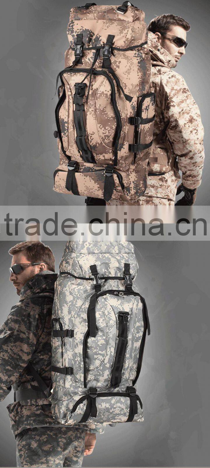 Outdoor large waterproof sport camouflage backpacks tactical