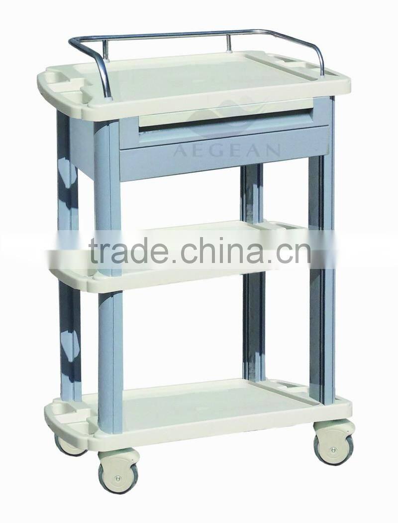 AG-LPT008A Utility medical three layers abs hospital emergency trolley